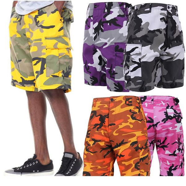 

men tourism hiking shorts quick dry large multi pocket loose outdoor sports fast dry loose multi-pocket cargo male ridin wmtxlv, Camo;black
