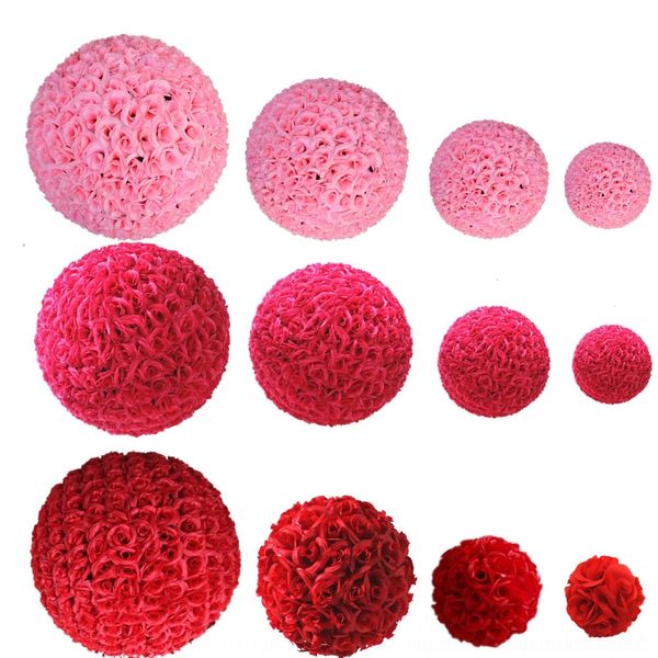 

czdyn simulation rose ball silk decoration wedding car shop exhibition flowerartificial flowers in road hall hall mall window exhibition art