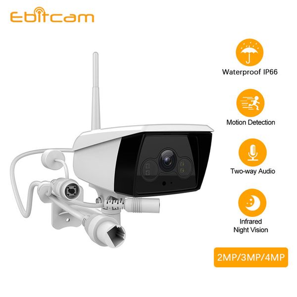 

ebitcam outdoor ip66 waterproof security 1080p 2k surveillance wifi ip camera wireless night vision motion detect alarm monitor