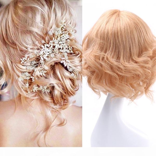 

full lace human hair wigs brazilian medium blonde color wig wavy thick glueless lace front human hair wigs with baby hair, Black;brown