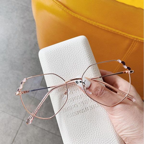 

2020 new unique cat eye frame glasses women fashion alloy eyeglasses female read eyewear frames special coating for computers, Black
