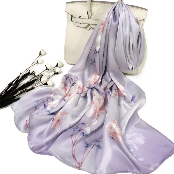 

long lady chinese style gifts silk scarves women, Blue;black