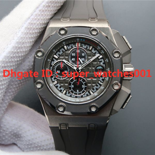 

jf-26400 carbon fiber case 3126 movement 12 small seconds 44 mm diameter montre de luxe mens watches rubber watchband, Slivery;brown
