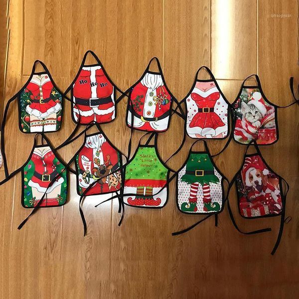 

2019 christmas santa wine bottle apron wrap cover xmas dinner party table decor1