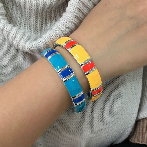 

women female ladies personality exaggerated punk nightclub glaze bracelets unique design bangles wristband 2colors ing, Black