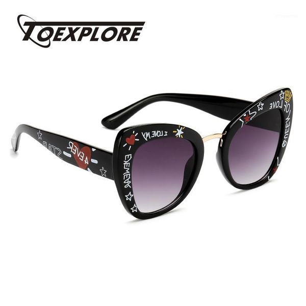 

toexplore new fashion women cat eye sunglasses vintage luxury mirror retro eyewear uv400 girl brand design sun glasses wholesale1, White;black