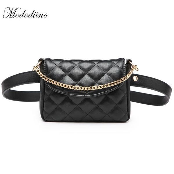 

waist bags mododiino lingge chain black arrivals small packs casual simple bolsa feminina belt for womens dnv0442