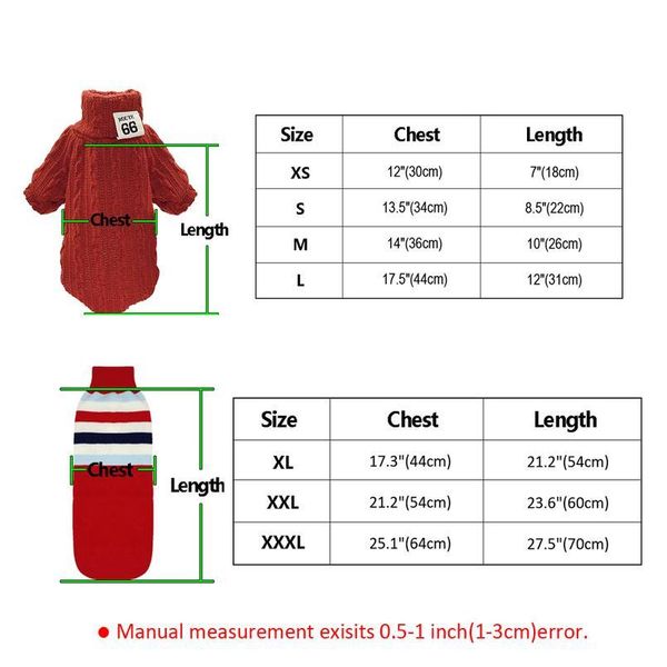 

pet dog clothes for small medium large dogs turtleneck sweater winter warm knitted dog coat jackets pet clothing bbyaxu