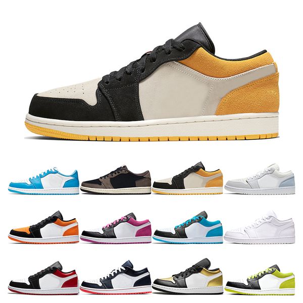 

2020 mens trainers jumpman basketball shoes 1 low unc obsidian black gold grey emerald toe womens sports sneakers outdoor size 5.5-11