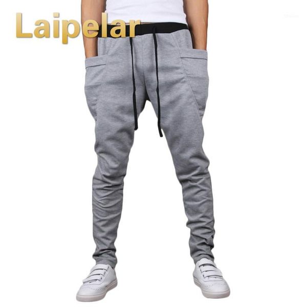 

men's pants laipelar brand fashion men joggers casual harem sweatpants trousers sarouel mens tracksuit bottoms track joggers1, Black