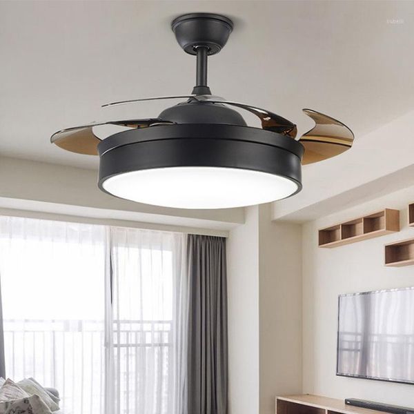 

led fan light invisible ceiling fan light modern minimalist in living room1