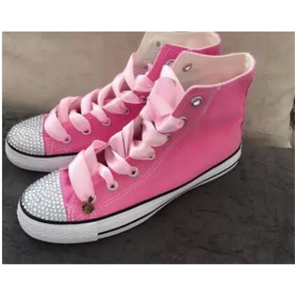 

2020 couple spring high lona women crown rose diamond apartments shoes 1pn4, Black