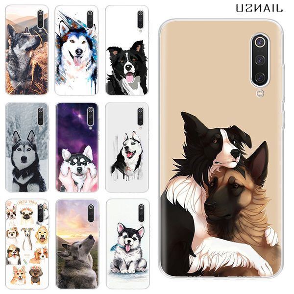 

cute husky dog soft coque xiaomi note pro xiomi a1 5x a2 6x xiami 8 9se 10 lite 9t cover for pocophone f1 case