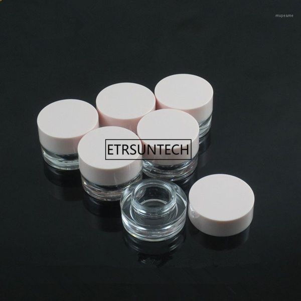 

packing bottles 4g pink lid empty cosmetic eyeshadow cream jar small gel refillable container f202113091