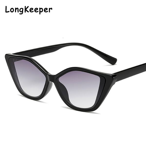 

2020 retro cat eye sunglasses for women's black friday plastic frame black glasses prom trend shaped sun glasses female uv400, White;black