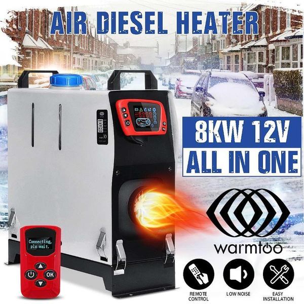 

all in one 5000w air diesels heater 5kw 12v one hole car heater for trucks motor-homes boats bus +lcd key switch+english remote1