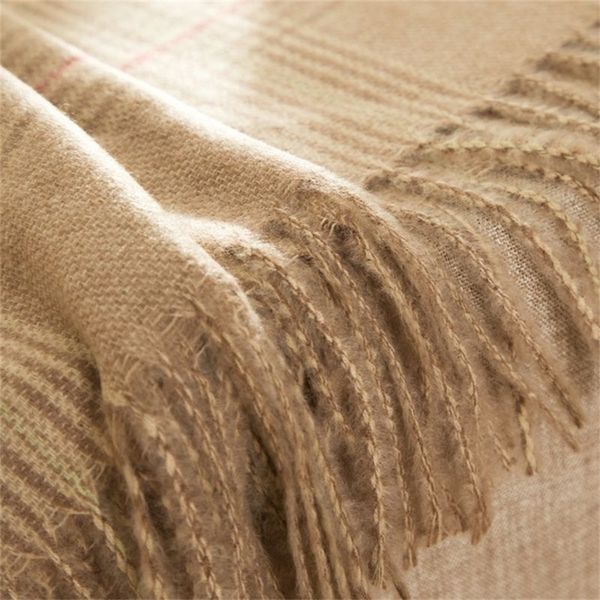 

pliktea autumn winter men & merino wool plaid scarf warm poncho female cashmere stole women shawl lady fashion pashmina y201007, Blue;gray