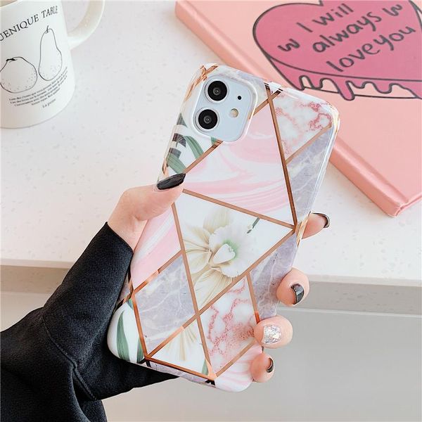 

flykylin holder stand case for iphone 11 pro max xs xr x 6 6s 7 8 plus back cover splice flowers marble sqcytw cases2010