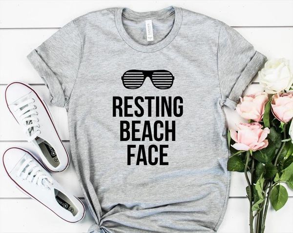 

resting beach face women tshirt cotton casual funny t shirt for lady yong girl tee hipster drop ship s 431, White