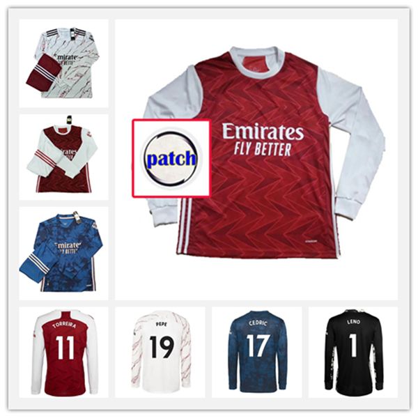 

длинный рукав partey arsen футбол джерси 20 21 пепе saka willian nicolas ceballos guendouzi sokratis tierney 2020 2021 футбольная футболка, Black