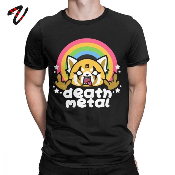 

hard rock tshirt death metal aggretsuko aggressive retsuko funny birthday present clothes sport hooded sweatshirt hoodie men t shirt
