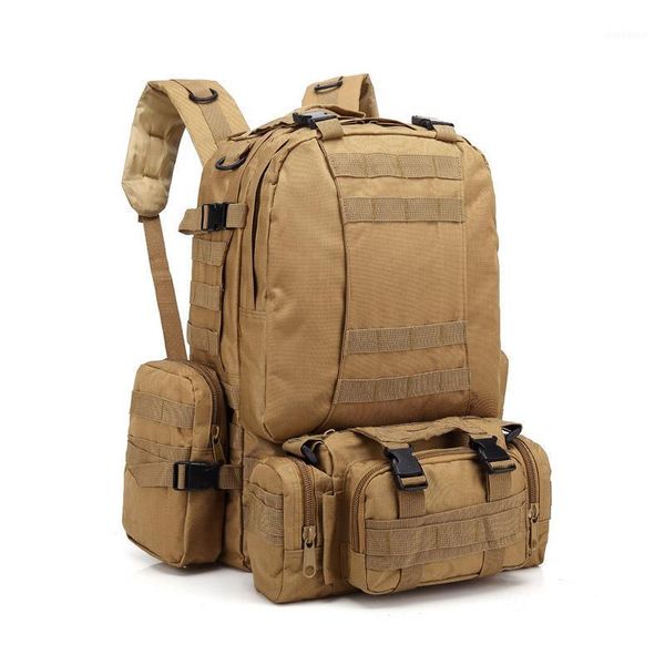 

outdoor bags 55l men backpack tactical camouflage sport climbing hiking camping bag travel rucksack bags1