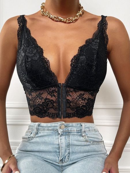 

hook and eye lace bustier cami z1bq#, White