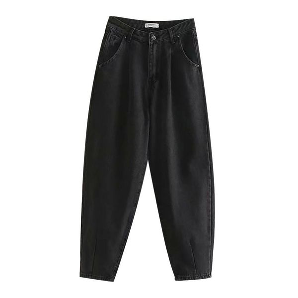 

solid fashion high waist jeans women denim pants elastics boyfriend black jeans women women jeans plus size spodnie damskie #c, Black;white