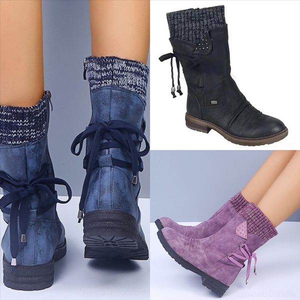

3xcf socks boots autumn winter women shoes boots woman knitted fashion boots elastic high-heeled shoes large size boot thick, Black