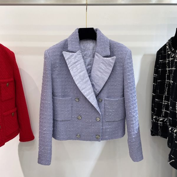 

the same taro purple short coat at the show, Black;brown