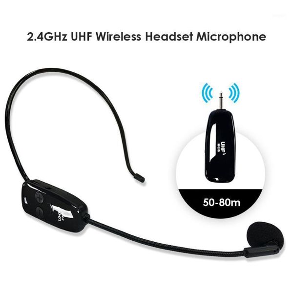 

2.4ghz uhf wireless microphone voice head-mounted mic speaker with transmitter for stage speakers teacher tour guides1