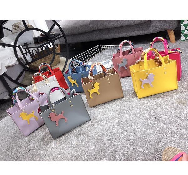 

new korean style women's causal composite bag set simple style designer pu leather soft hangbag tote bucket