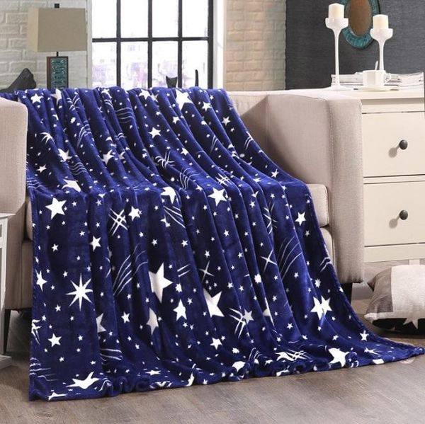 

blankets bright stars bedspread blanket 200x230cm high density super soft flannel to on for the sofa/bed/car portable plaids