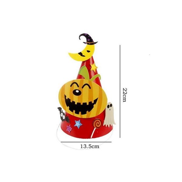 

cap cartoon creative paper hat diy halloween favors ornament supplies props decoration for kids children