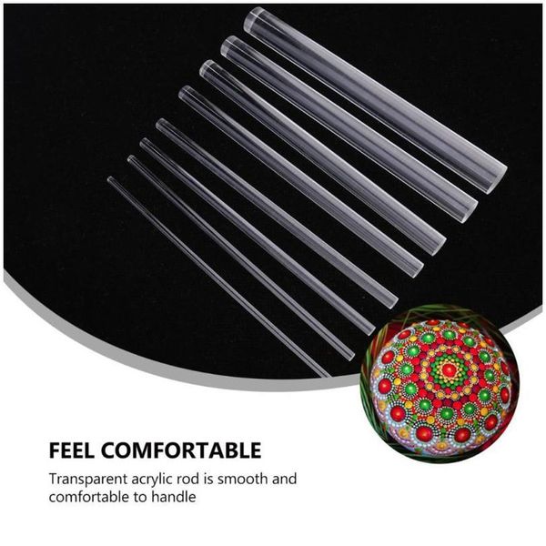 

clear round acrylic rod round twist bar dotting rock mandala painting tools transparent perspex bar diy acrylic dotti jllval, Silver