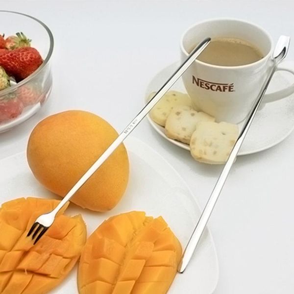 

вилки чай совок перемешивание ручки tall фруктового сок замороженная холодной корейский ложок сода смешивание 2pcs вилки пейте длинный кофе