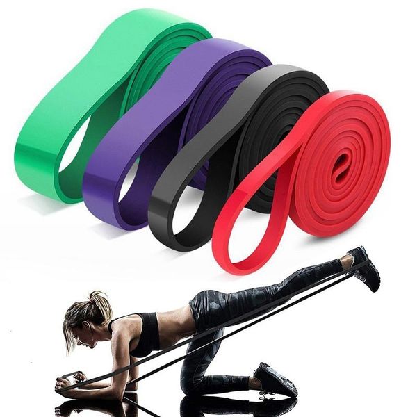 

resistance bands latex 2080mm yoga ring elastic band pilates strength training fitness pull-ups weight-bearing stretch