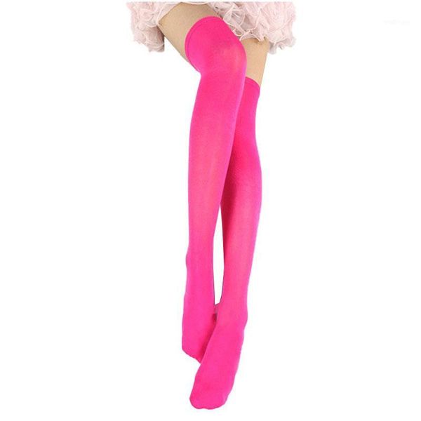 

black red blue pink purple thigh high stockings women solid color over knee long thin stockings without pants#d1, Black;white