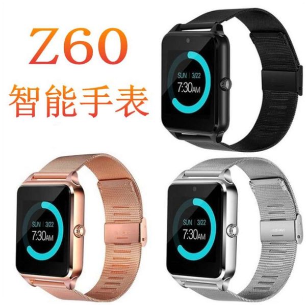 

z60 bluetooth card smart wear steel band telephone watch hot