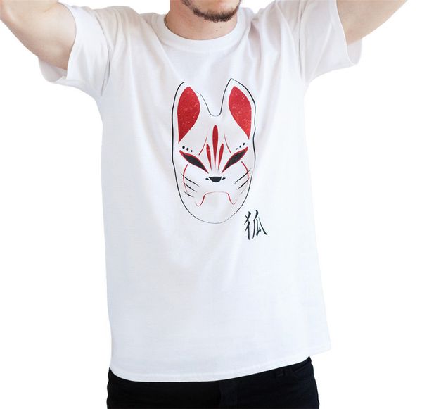 

japanese t shirt kitsune fox mask anime manga japan kawaii mens womens tee gift m xl 2xl 46xl tee shirt sport hooded sweatshirt hoodie