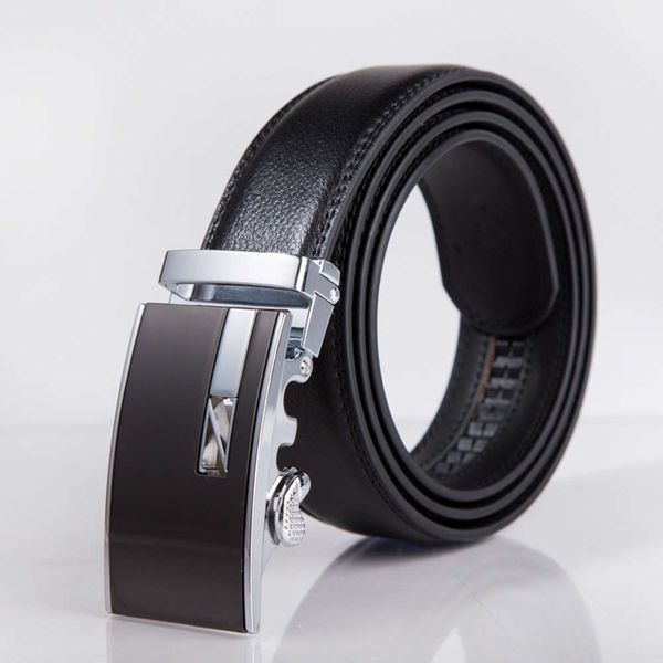 

taobao automatic buckle korean belt men's leather goods, Black;brown