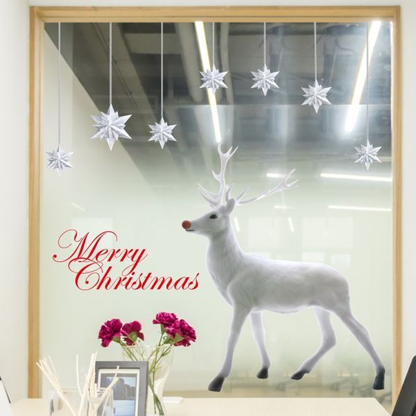 

for wall household room decor christmas mural decal removable static sticker xmas window stickers