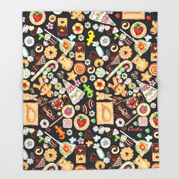 

christmas cookies blanket 3d flannel blanket for bed fleece throw funny plush bedspreads wholesale