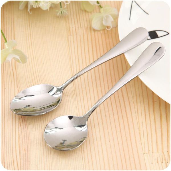 

spoons stainless steel round spoon long handle coffee brewing spoones kitchen tool1