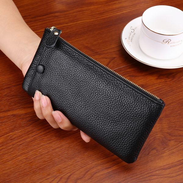 

new ladies clutch female leather holder mobile phone long wallet card bag women wallets portfel