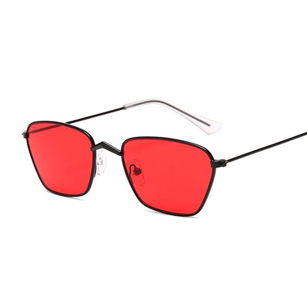 

small frame black shades square sunglasses women/man oval brand designer vintage fashion red sun glasses female oculos de sol, White;black