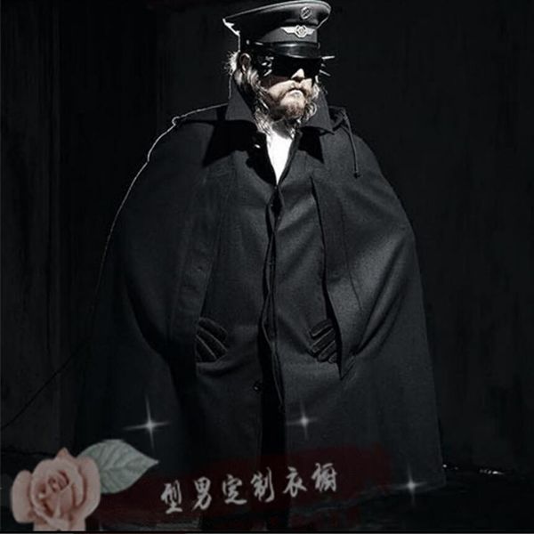

2020 new big size youth autumn and winter male loose fashion mantle in the long coat wool s-5xl d68i, Black;brown