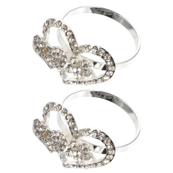 

2pcs elegant valentine's day napkin buckles napkin holder banquet dinner decor
