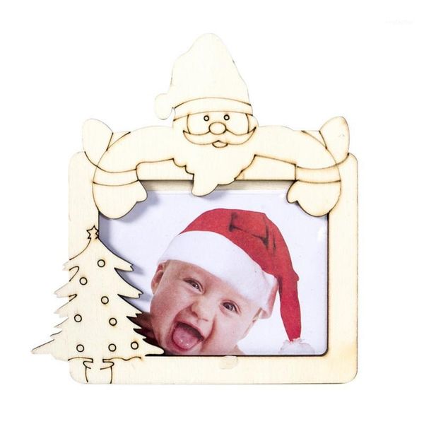 

christmas wooden p frame baby kids picture holder deskornament festive party supplies1