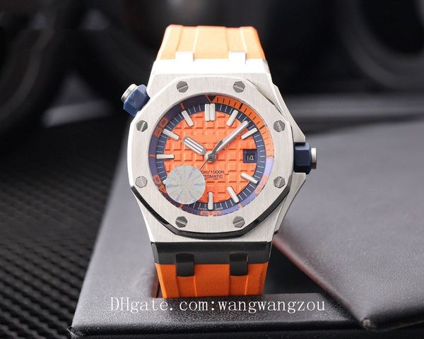 

2020 royal men offshore oak watches rainbow 42mm wristwatches rubber strap mens watch 15710st d2026, Slivery;black